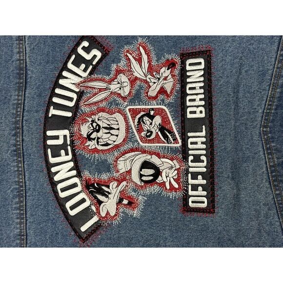 Dead Stock NWT 90s Y2K Warner Bros Vintage Emroidered Looney Tunes Denim Jean - Picture 5 of 13